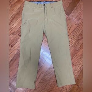 Orvis Men’s Tech Pants 40x30 (40x29) Khaki Stretch Hiking Water Repellent